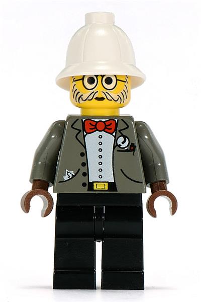 Dr. Kilroy / Dr. Charles Lightning - Dark Gray Open Jacket, Black Legs, White Pith Helmet