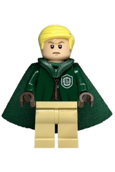 Draco Malfoy - Dark Green Slytherin Quidditch Uniform with Hood and Cape