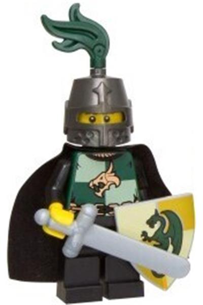 Kingdoms - Dragon Knight Quarters, Helmet Closed, Cape, Vertical Cheek Lines
