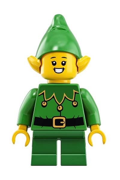Elf - Green Scalloped Collar with Bells, Open Mouth Smile