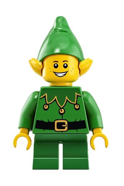 Elf - Green Scalloped Collar with Bells, Freckles, Open Mouth Smile with Teeth