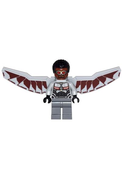 Falcon - Light Bluish Gray and Dark Red Wings