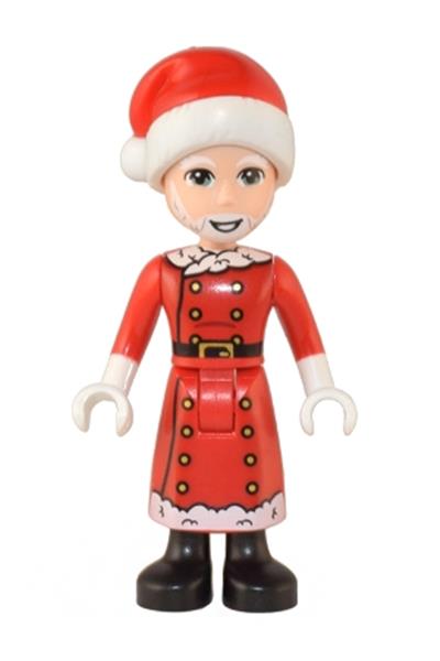 Friends Santa - Red Jacket and Skirt with Buttons and White Trim, Santa Hat
