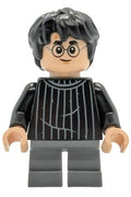 Harry Potter - Black Striped Sweater, Dark Bluish Gray Short Legs