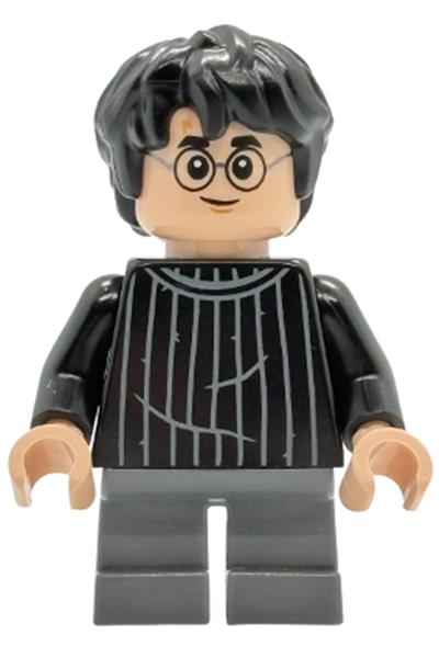 Harry Potter - Black Striped Sweater, Dark Bluish Gray Short Legs