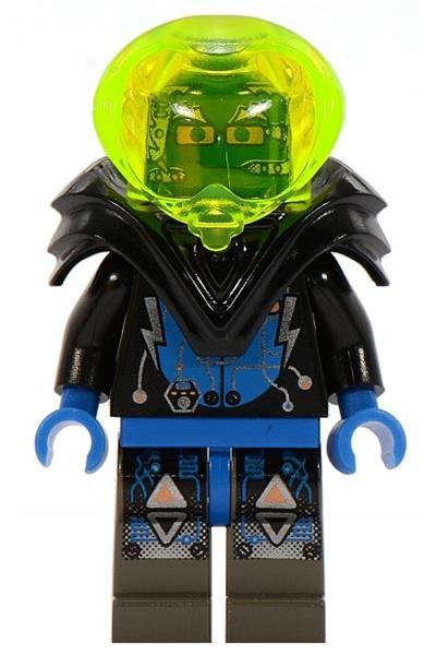 Insectoids Zotaxian Alien - Male, Black and Blue with Silver Circuits, with Armor (Captain Wizer / Captain Zec)