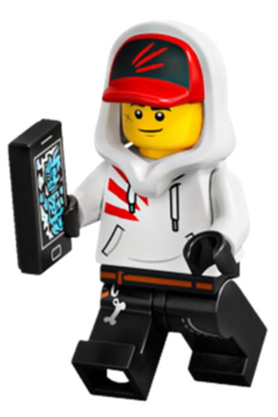 Jack Davids - White Hoodie with Cap and Hood (Large Smile / Grumpy)