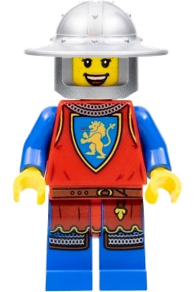 Lion Knight - Female, Flat Silver Broad Brim Helmet