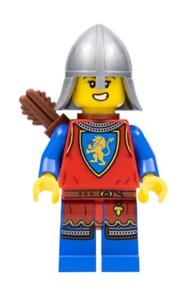 Lion Knight - Female, Flat Silver Neck Protector, Quiver