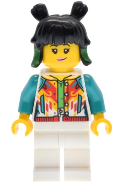 Mei - White Jacket with Buttons, White Legs