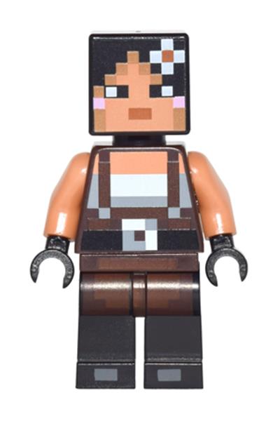 Minecraft Skin 2 - Pixelated, Female with Flower and Suspenders