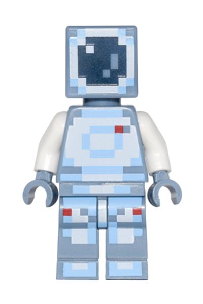 Minecraft Skin 4 - Pixelated, White and Bright Light Blue Spacesuit and Dark Blue Visor