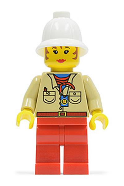 Pippin Reed / Miss Gail Storm - Tan Shirt, Red Legs, White Pith Helmet
