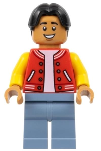 Ned Leeds - Red and Yellow Letter Jacket, Sand Blue Legs