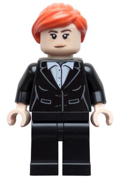 Pepper Potts - Black Suit, Reddish Orange Ponytail
