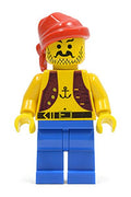 pi013 Pirate Anchor Dark Purple Vest, Blue Legs, Red Bandana