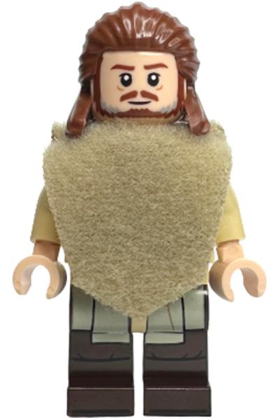 Qui-Gon Jinn - Dark Brown Legs, Poncho, Reddish Brown Beard