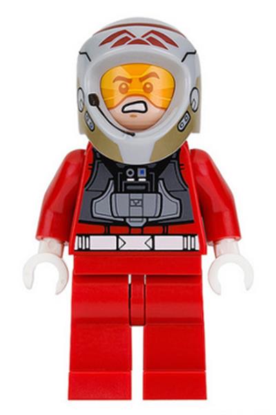 sw0757 Rebel Pilot A-wing (Open Helmet, Red Jumpsuit)