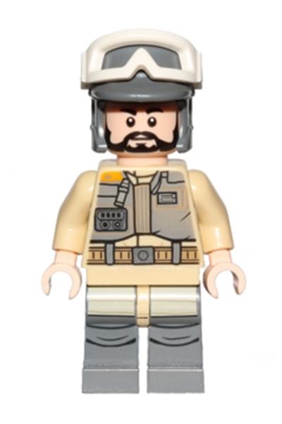 Rebel Trooper - White Goggles, Dark Bluish Gray Helmet, Black Beard (Private Kappehl)