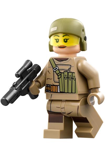 Resistance Trooper (Female) - Dark Tan Hoodie Jacket, Ammo Pouch, Helmet without Chin Guard
