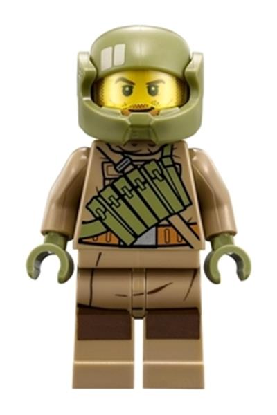 Resistance Trooper - Dark Tan Hoodie Jacket, Ammo Pouch, Stubble, Helmet with Chin Guard