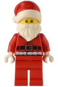 hol284 Santa - Fur Lined Jacket with 2 Wrinkles on Back, Red Legs