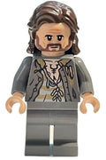 Sirius Black - Dark Brown Hair, Dark Bluish Gray Jacket over Tattered Striped Shirt, Plain Legs
