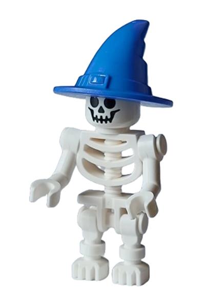 Skeleton - Standard Skull, Bent Arms Vertical Grip, Blue Wizard / Witch Hat