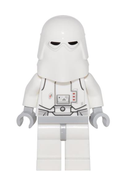 Snowtrooper, Light Bluish Gray Hips, Light Bluish Gray Hands - Backpack attached to Neck Bracket with Plate, Modified w/ Clip Ring