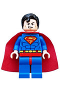 Superman - Blue Suit, Starched Fabric Cape, Frown / Lopsided Grin