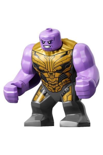 Thanos - Large Figure, Dark Bluish Gray Outfit with Gold Armor, Printed Legs, Smile