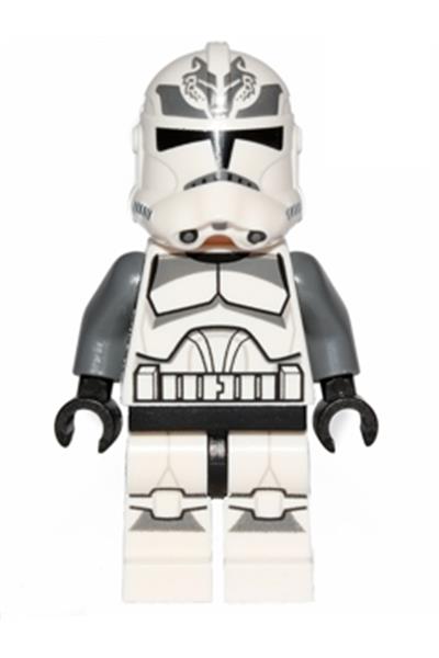 Clone Trooper, 104th Battalion 'Wolfpack' (Phase 2) - Dark Bluish Gray Markings, Large Eyes