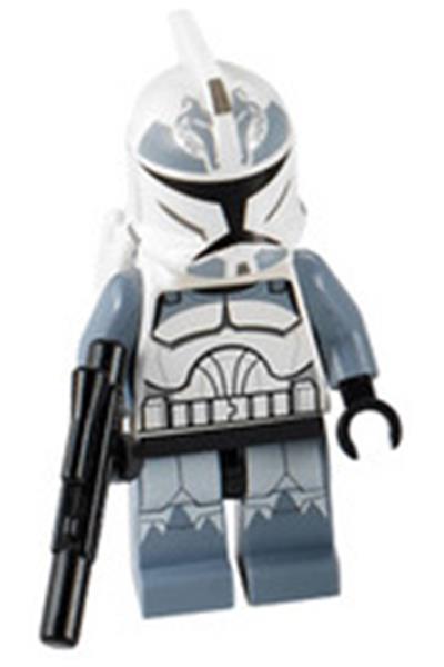 Clone Trooper, 104th Battalion 'Wolfpack' (Phase 1) - Sand Blue Markings, White Jet Pack, Large Eyes