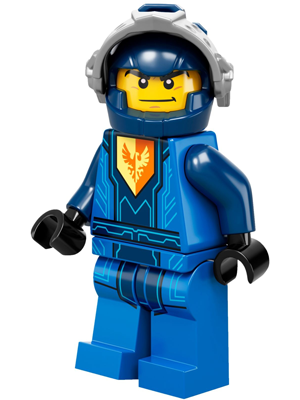 Clay Moorington - Dark Blue Helmet, Flat Silver Visor (Battle Suit Clay)