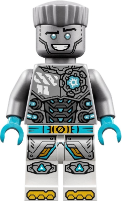 Zane - Dragons Rising, Flat Silver Torso, Smile