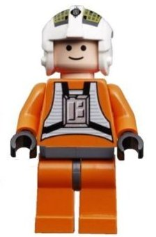 Rebel Pilot Y-wing (Jon 'Dutch' Vander, Gold Leader) - Light Nougat Head
