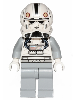 Clone Trooper V-wing Pilot (Phase 2) - Light Bluish Gray Arms and Legs, White Head