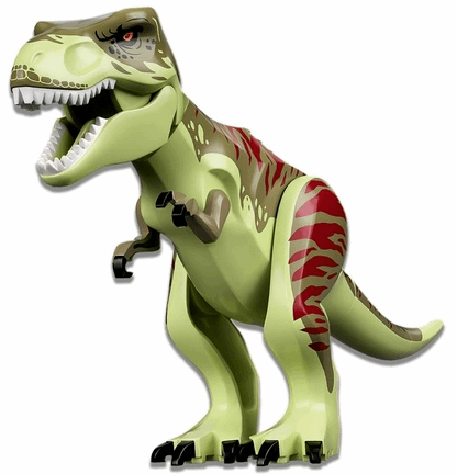 Tyrannosaurus rex with Olive Green Back and Dark Red Markings