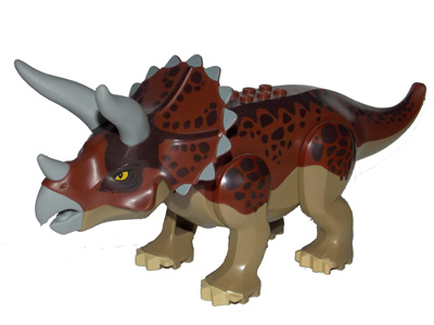 Triceratops with Reddish Brown Back