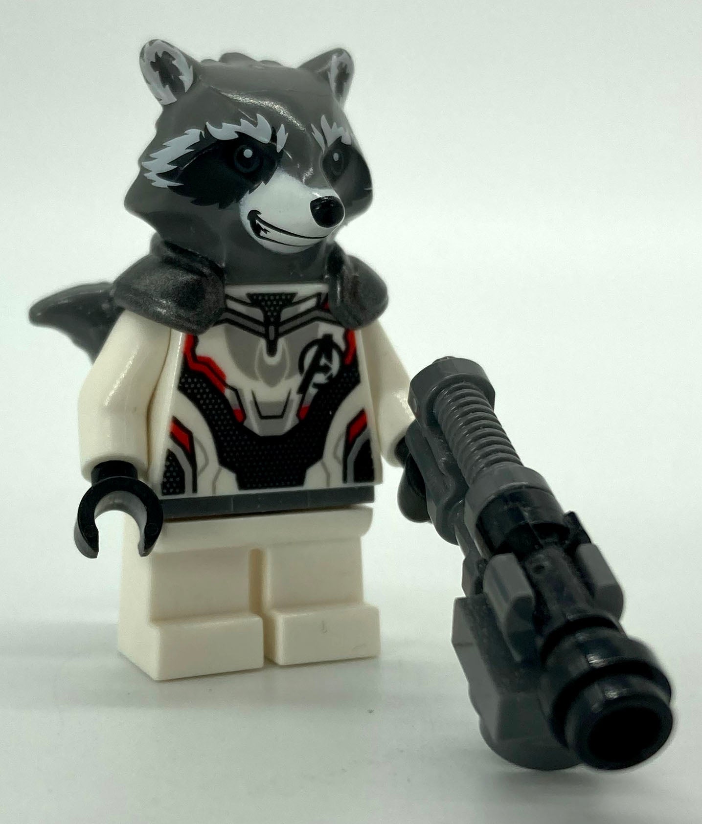 Rocket Raccoon - White Jumpsuit, Dark Bluish Gray Head