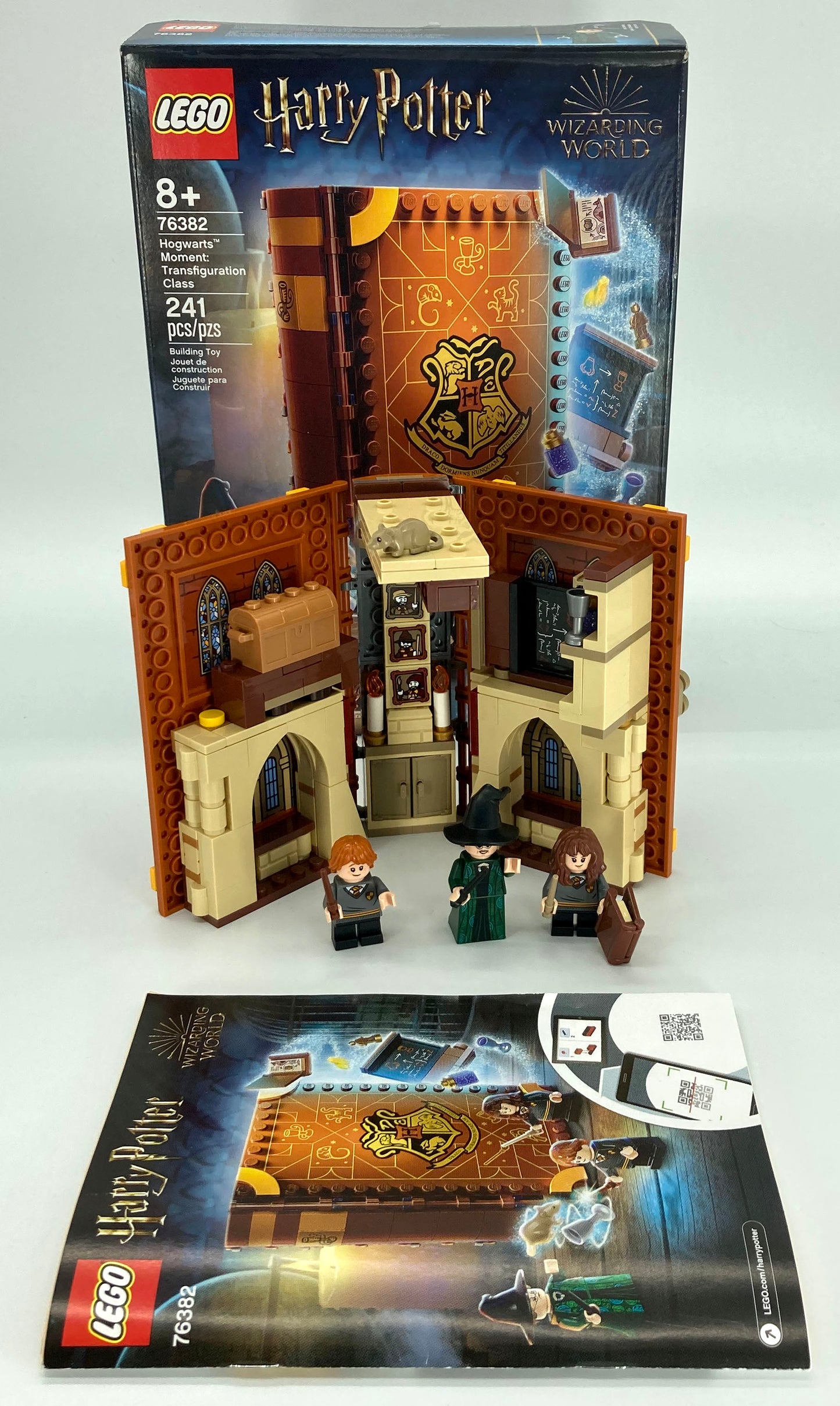 Used Set 76382 Hogwarts Moment Transfiguration Class (with Instruction Manual and Box)