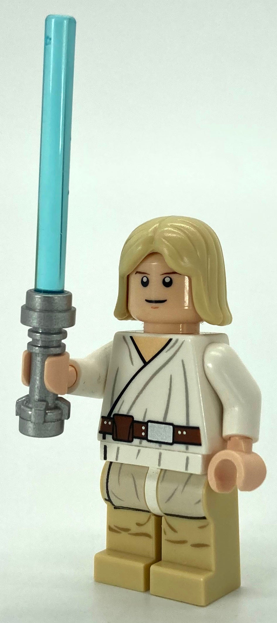 Luke Skywalker - Light Nougat, Long Hair, White Tunic, Tan Legs, White Glints