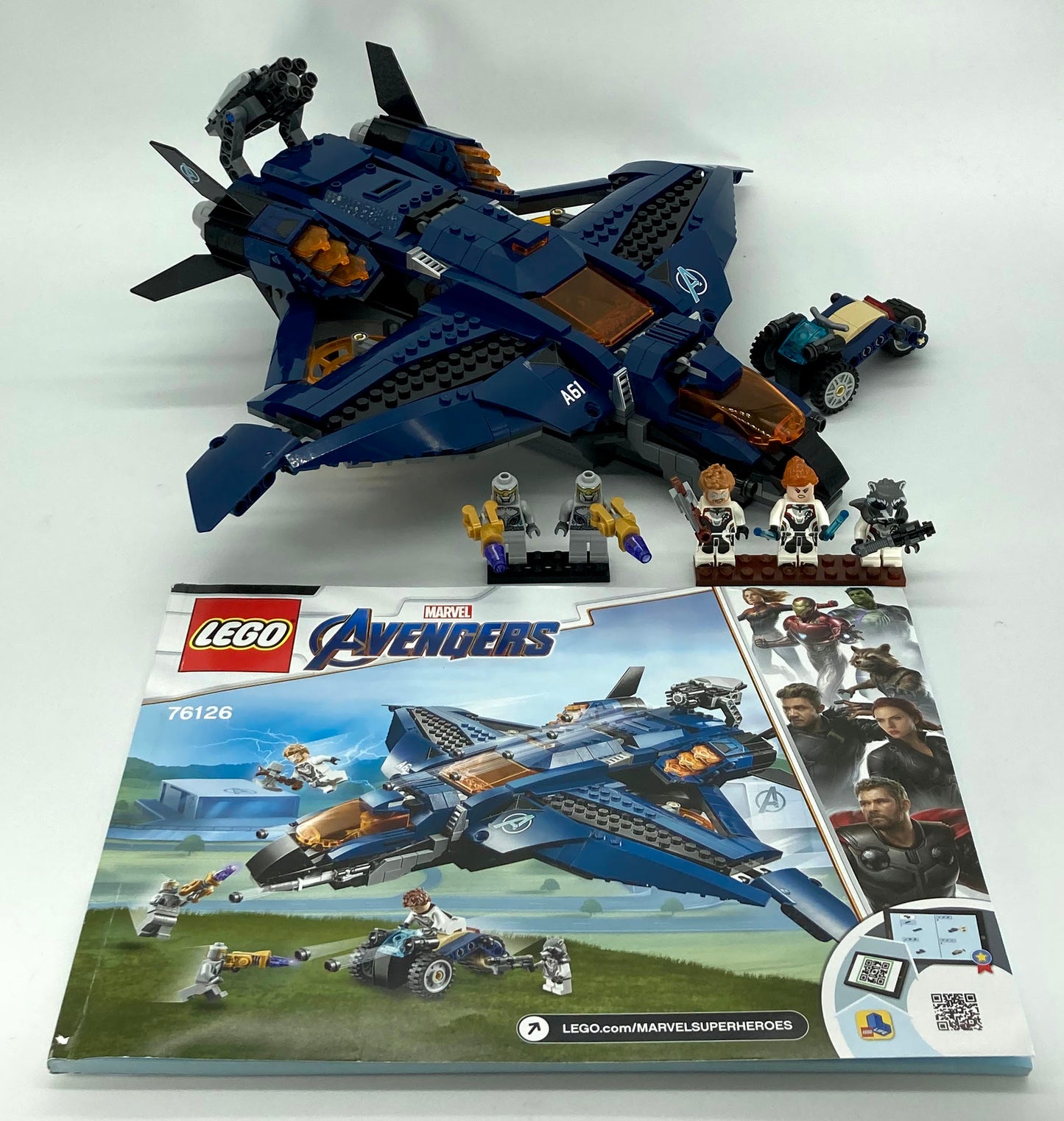 Used Set 76126 Avengers Ultimate Quinjet (with Instruction Manual, No Box)