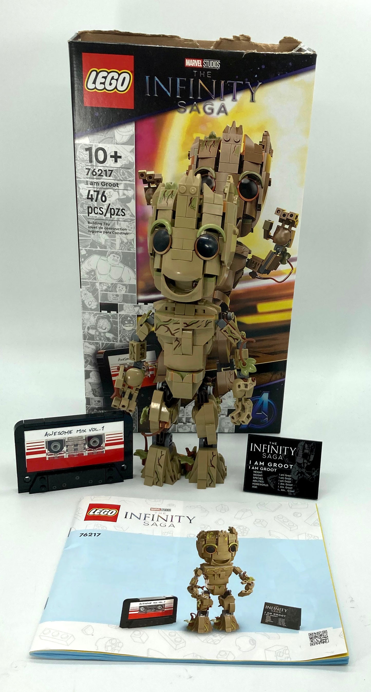 Used Set 76217 I am Groot (with Instruction Manual and Box)