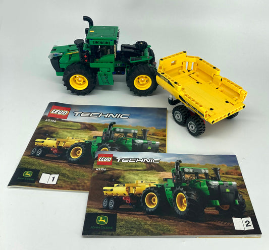 Used Set 42136 John Deere 9620R 4WD Tractor (with Instruction Manuals, No Box)